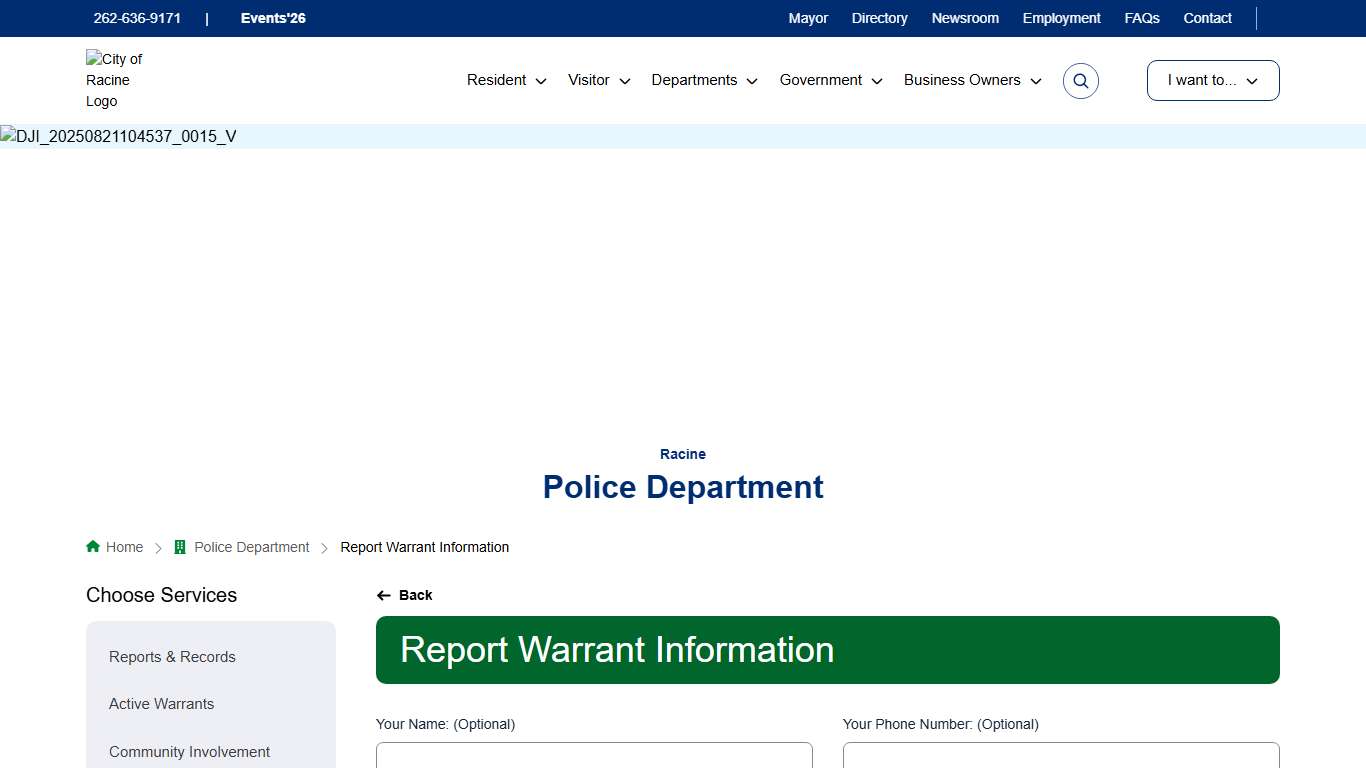 Report Warrant Information - City of Racine